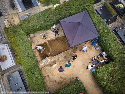 Wspólne prace poszukiwawczo-ekshumacyjne IPN i Ministerstwa Obrony Republiki Czeskiej w Głubczycach – 18-21 sierpnia 2025. Fot. Krzysztof Mikołajczyk (BPiI IPN)